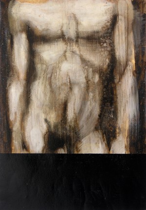 Nudo Maschile- 4, olio su carta, cm 35x50,2006. foto S.Ferracci